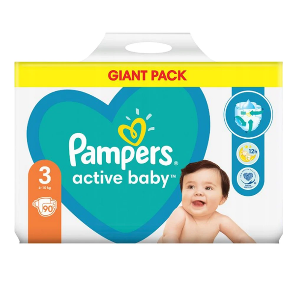 Pampers Active Baby 3 ans - 90 couches