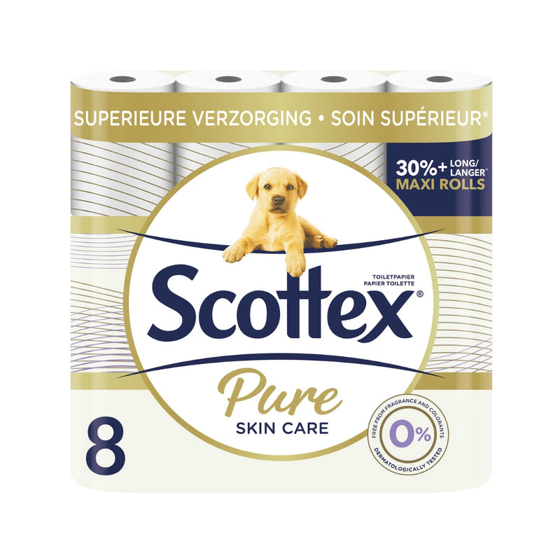 Scottex Pure Skin Care - 8 Rouleaux (3 couches)